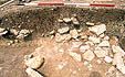 Part of palisade trench in section.