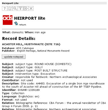 Detailed record information