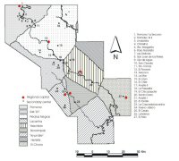 Initial territorial extent with secondary sites plotted