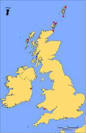 Distribution of Type 13 combs in British Isles
