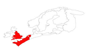 European distribution of Type 1b combs