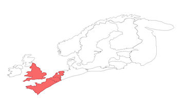 European distribution of Type 3 combs