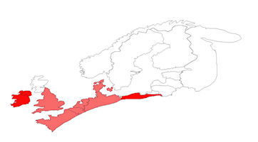 European distribution of Type 8a combs