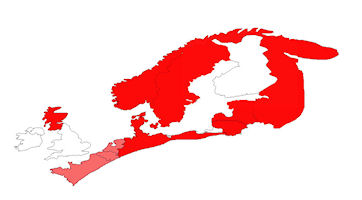 European distribution of Type 9 combs