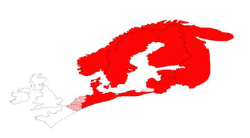 European distribution of Type 14a combs