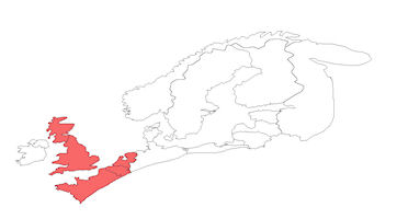 European distribution of Type 14c combs