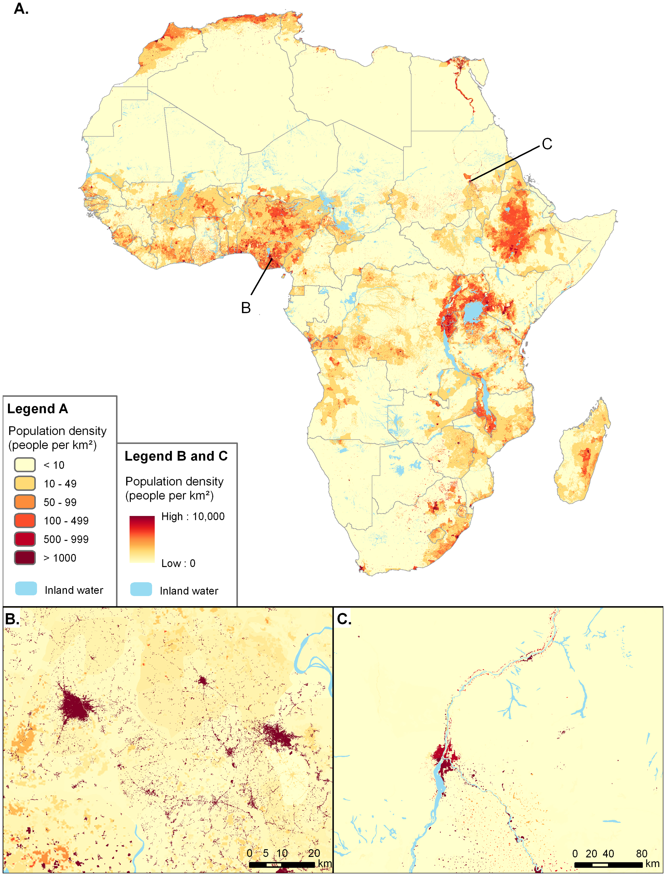 Максимальная плотность африки