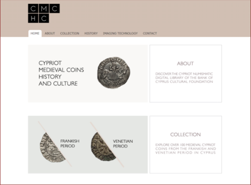 screenshot of a coin collection on a website