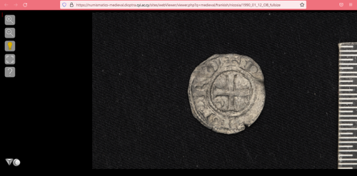 a screenshot of a medieval coin within 3d viewing software