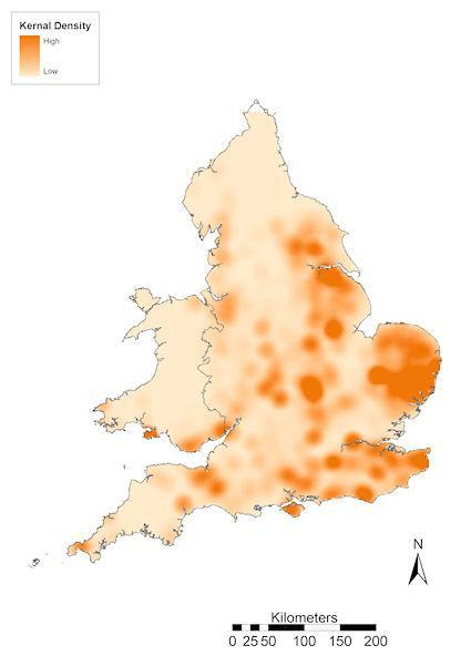 heat map of the United Kingdom