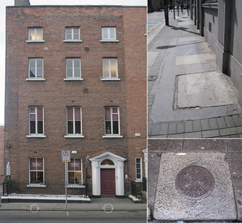 side by side photos of a house and a pavement