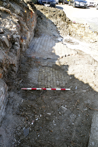 excavated cobblestones