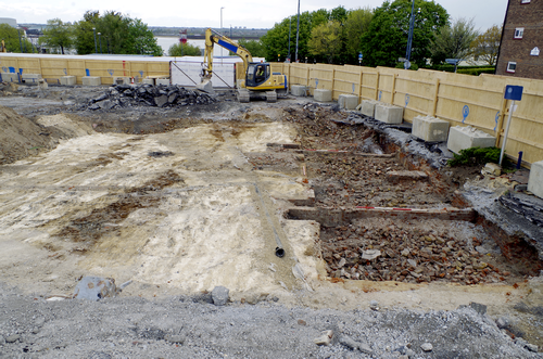 3 excavated trenches in parallel