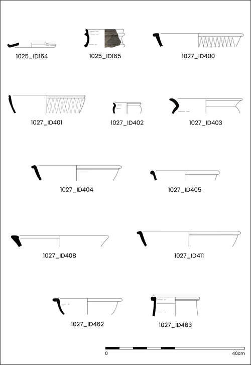 Phase 4 pottery (illustrated by D.G. Griffiths)