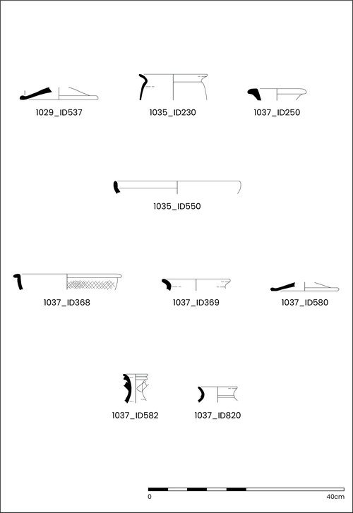 Phase 4 pottery (illustrated by D.G. Griffiths)