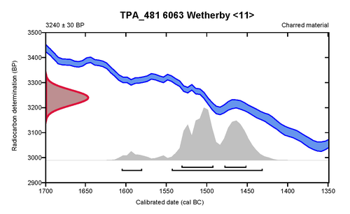 Pit fill (3022) radiocarbon date